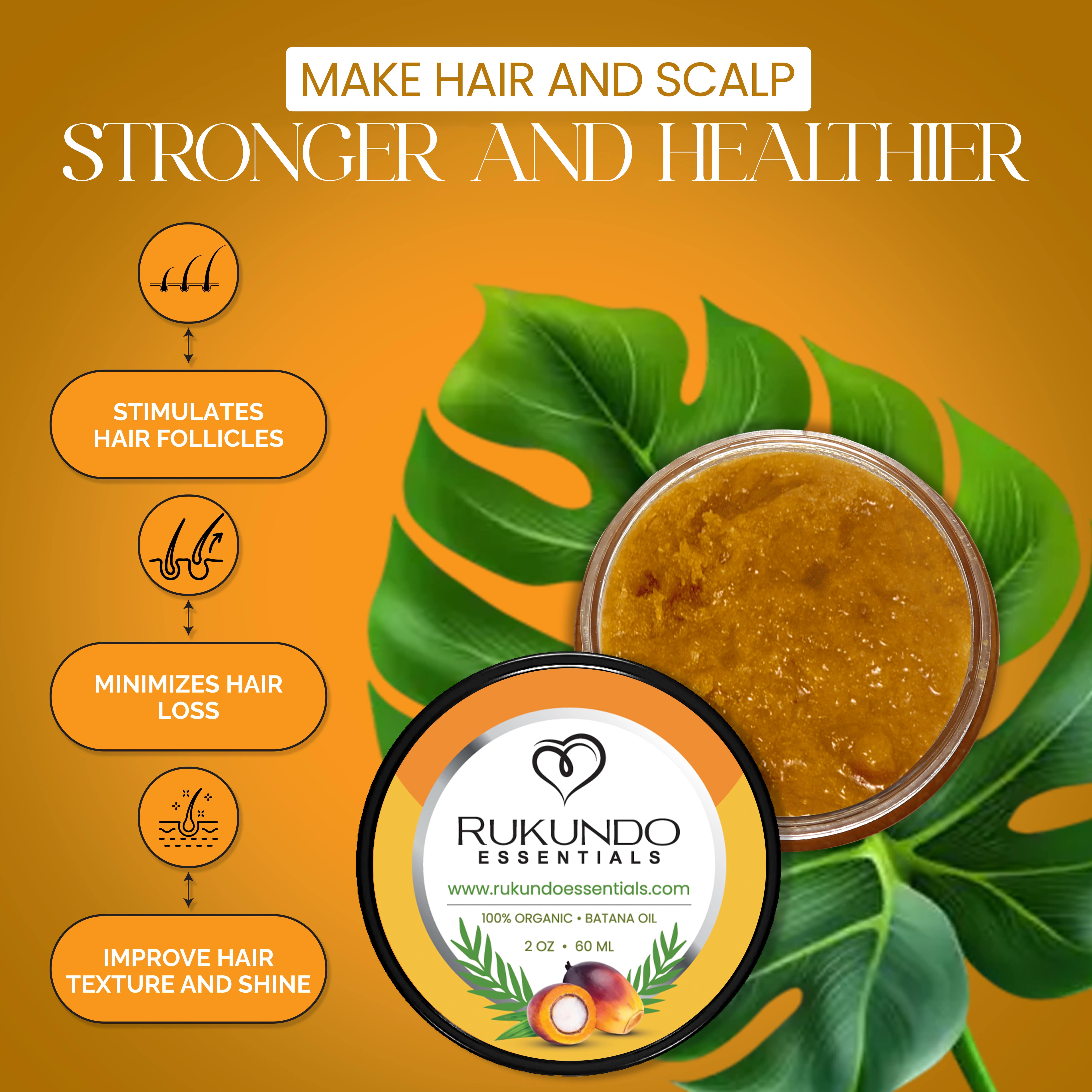 Rukundo Essentials 100% Pure Batana Oil